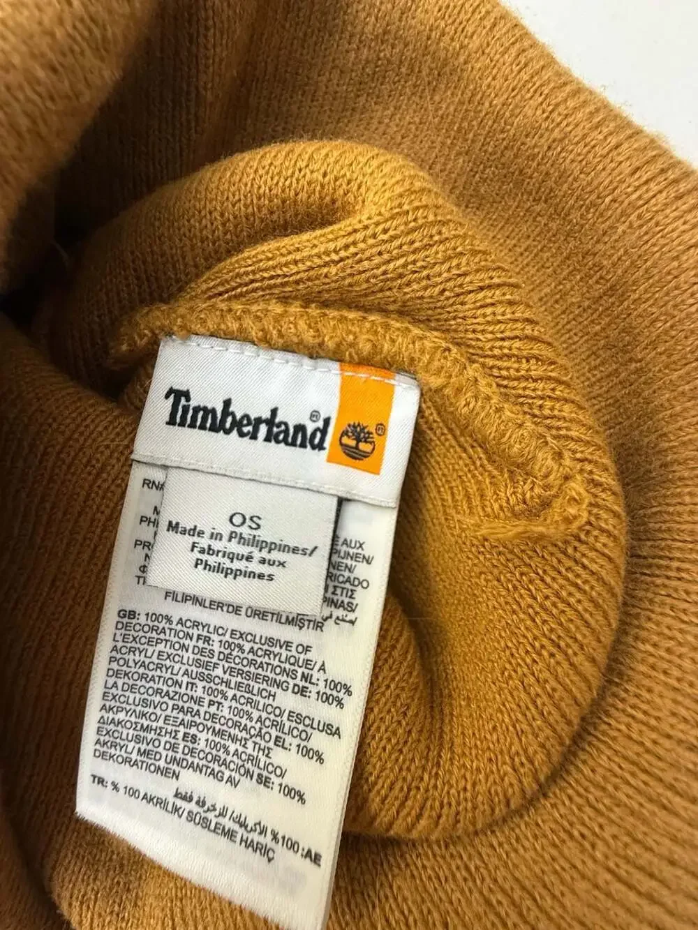 Timberland Tree Logo Embroidered Cuffed Knit Beanie